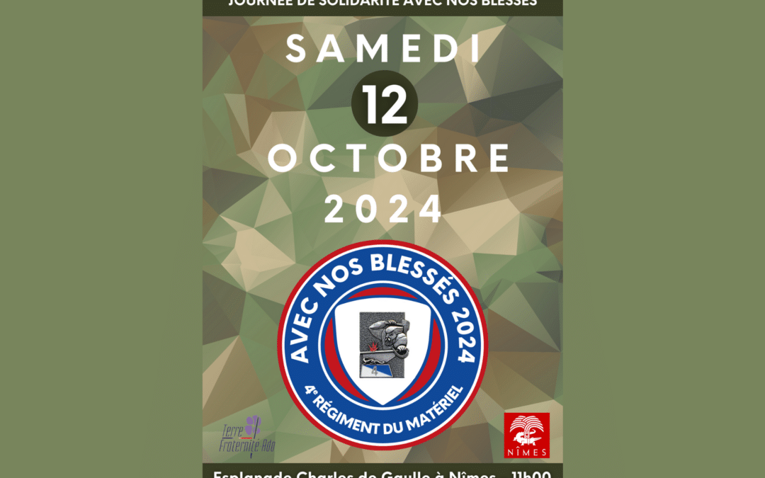 [SAVE THE DATE] 12.10.24 > Journée de solidarités aux blessés de guerre du 4e RMAT